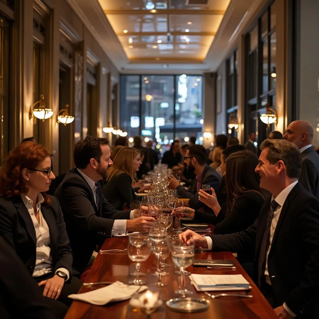 Evento de networking con clientes corporativos